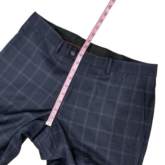 Ted Baker London No Ordinary Joe Jake 100% Wool Suit Navy Windowpane 40Long 34W - Picture 14 of 16